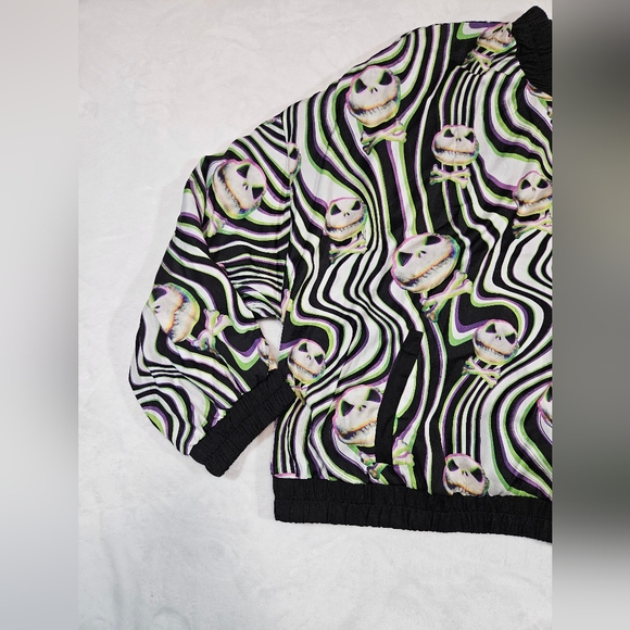 Disney Theme Park NBC Jack Skellington All Over Print Zip Up Jacket 2x - Picture 4 of 12